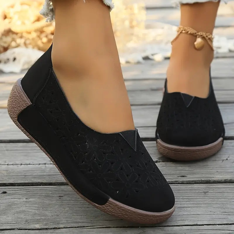 Women's Orthopedic Slip-On Flats with Arch Support – Fashionable and Versatile Casual Shoes for All-Day Comfort