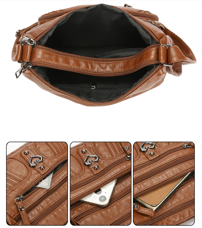🔥 FLASH SALE: 50% OFF! ✨Women's Leather Crossbody Bag – Versatile Multi-Function Purse for Everyday Use