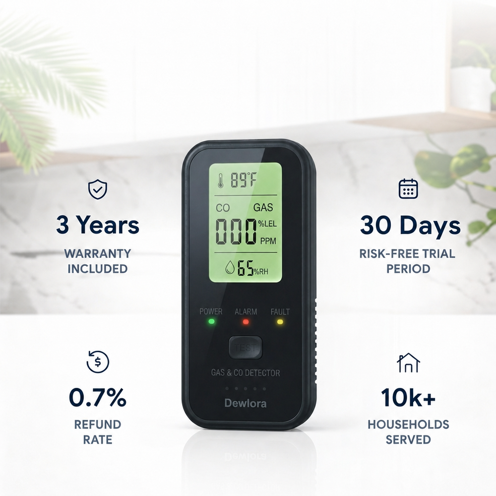 Dewlora 4 In 1 CO Detector
