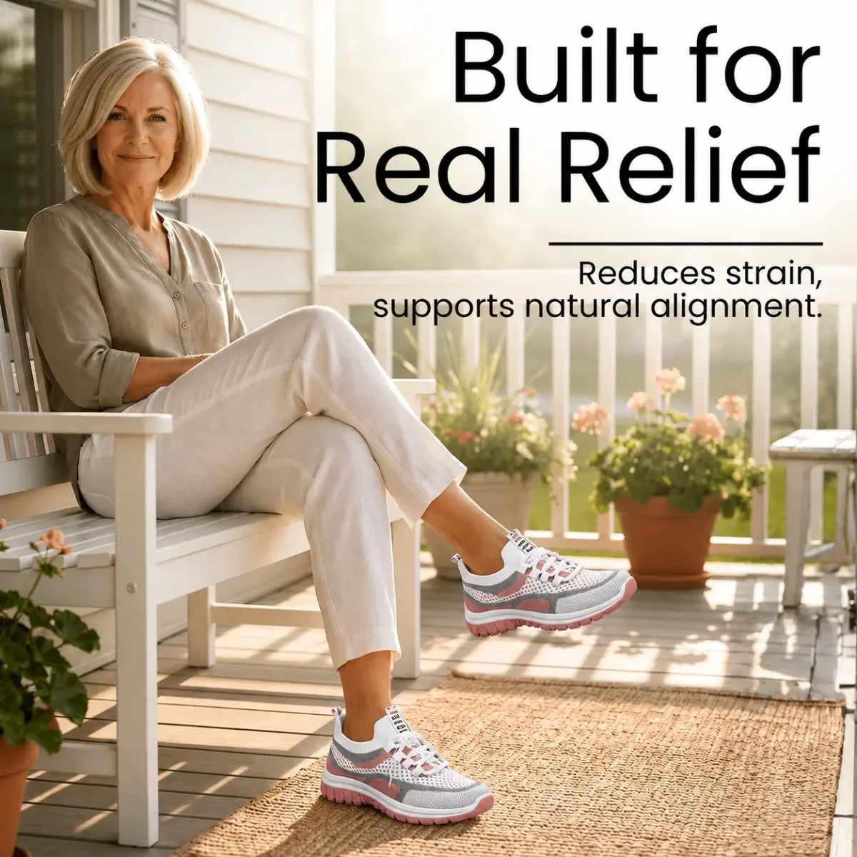 Comfy Arch Support Orthopedic Sneakers for Seniors