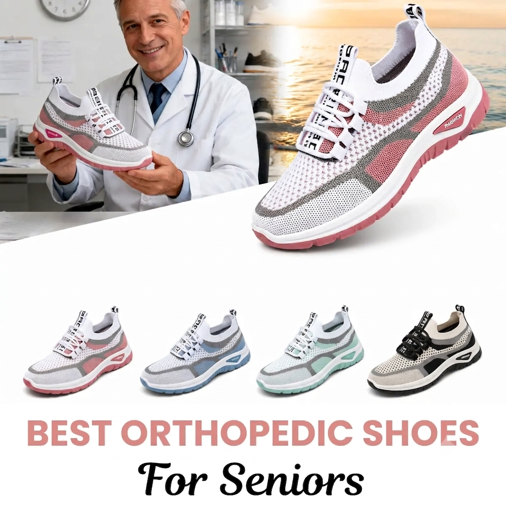 Comfy Arch Support Orthopedic Sneakers for Seniors